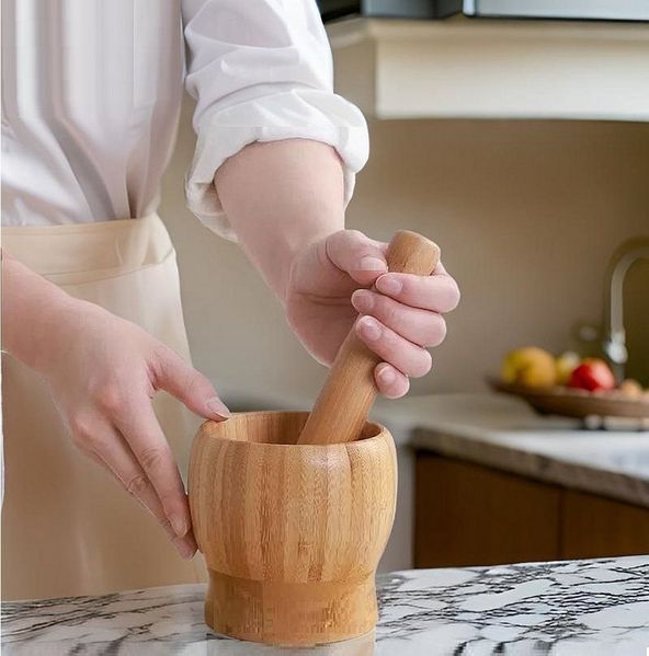 Mörser Gewürzmörser mit Stößel Küchenmörser Gewürzmühle Cheffinger CF-BGM12
