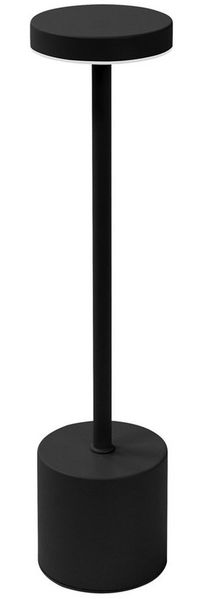ML-DESIGN Tischleuchte LED Tischlampe kabellos mit Touch Dimmbare Akku USB-C Wiederaufladbar, Nachttischlampe Schwarz 34,5cm 3 Lichtfarben Tragbare Metall Led Lampe