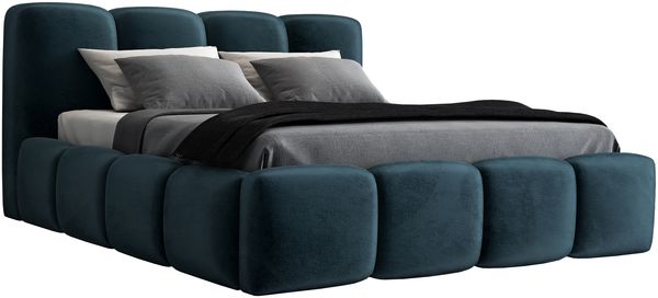 Polsterbett DONA 90x200 mit Matratze, Bettkasten und Lattenrost. Farbe: Azur 12 Bild 4