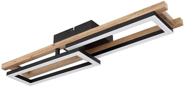 LED Deckenleuchte, Holz Optik, verstellbar, L 69 cm Bild 4