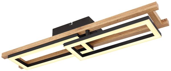 LED Deckenleuchte, Holz Optik, verstellbar, L 69 cm Bild 6