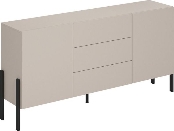 INOSIGN Sideboard Jukon, Breite 150 bzw. 180 cm, moderne grifflose Kommode, Schubladenschrank 2 Türen/3 Schubkästen, push-to-open-Funktion