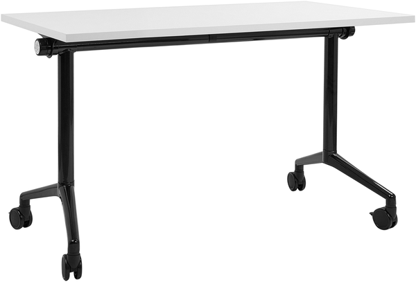 Zusammenklappbarer Schreibtisch mit Rädern Weiß CAVI