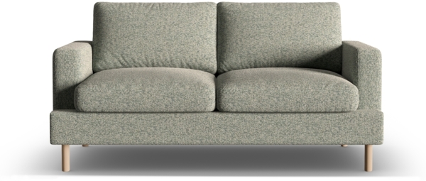 Micadoni Sofa Aliya 2-Sitzer Strukturierter Stoff Moßgrün Melange