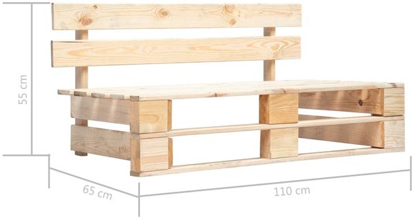 vidaXL 6-tlg. Paletten-Lounge-Set mit Kissen Imprägniertes Kiefernholz 3066896 Bild 9