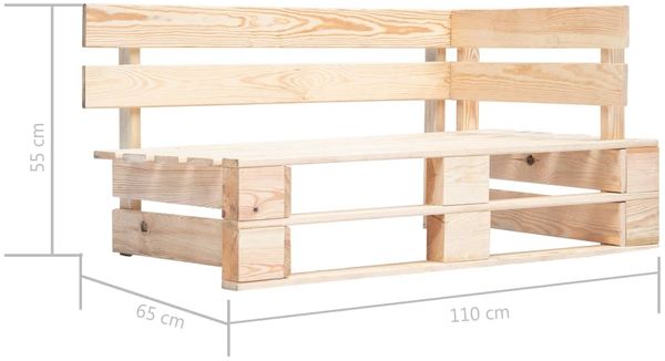 vidaXL 6-tlg. Paletten-Lounge-Set mit Kissen Imprägniertes Kiefernholz 3066896 Bild 8