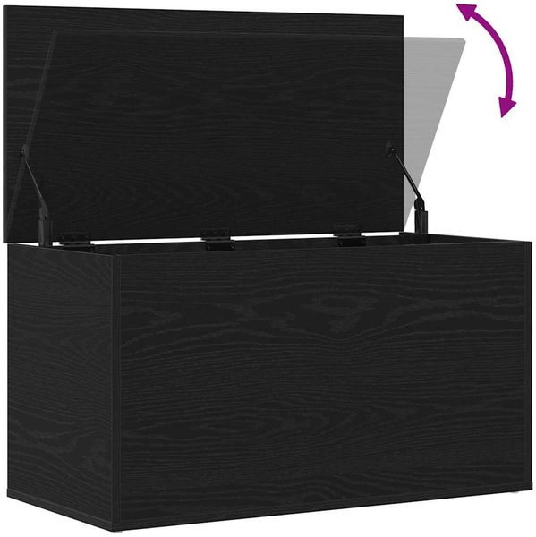 vidaXL Aufbewahrungsbox Schwarz Eichen-Optik 84 x 42 x 46 cm 862633 Bild 10