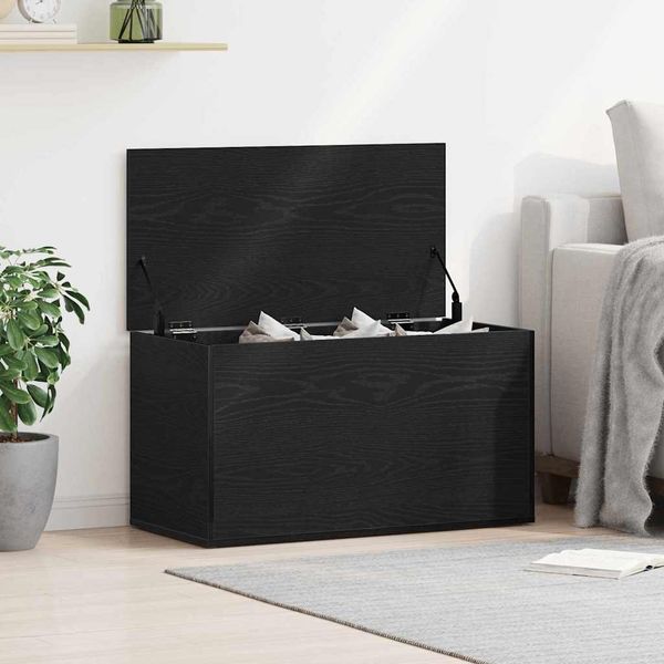 vidaXL Aufbewahrungsbox Schwarz Eichen-Optik 84 x 42 x 46 cm 862633