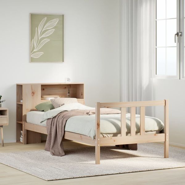 vidaXL Bücherregalbett ohne Matratze 75x190 cm Massivholz Kiefer 3322291