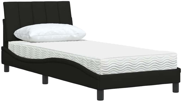 vidaXL Bett mit Matratze "Hanko" Schwarz 80x200 cm Stoff 3310491 Bild 3