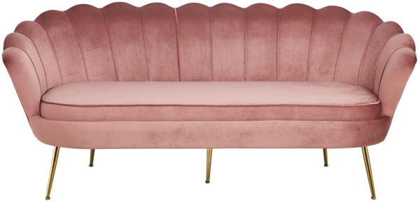 Muschelsofa 3-Sitzer SALESFEVER, Samtoptik Rose
