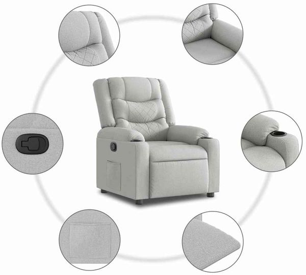 vidaXL Relaxsessel Wolkengrau Stoff 4019928 Bild 7