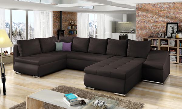 Wohnideebilder Giovanni Dunkelbraun Ecksofas & Eckcouches GI01