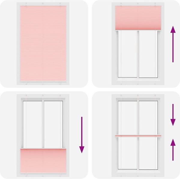 vidaXL Plissee Rosa 120x200 cm Stoffbreite 119,4 cm Polyester 4015470 Bild 7