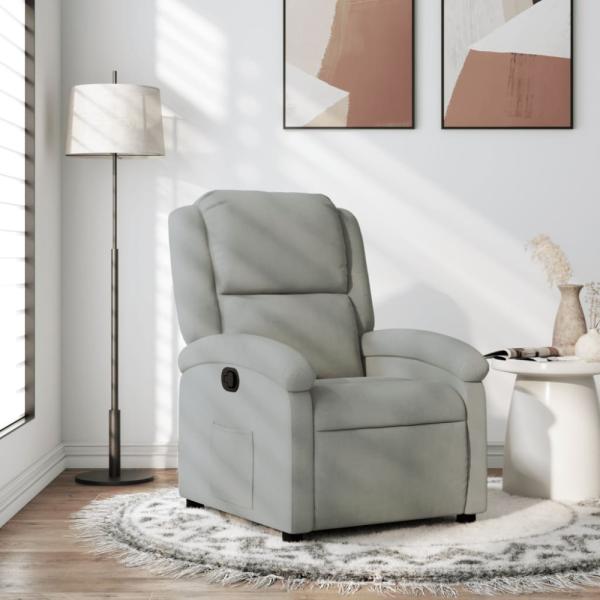 vidaXL Relaxsessel Hellgrau Samt 371797