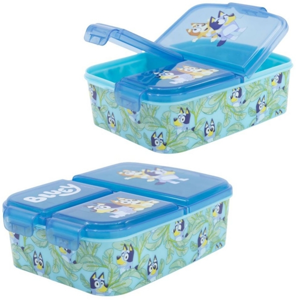 Bluey Lunchbox Brotdose 3 getrennte Fächer Bluey Lunch to Go Vesper Dose