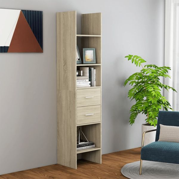 vidaXL Bücherregal Sonoma-Eiche 40x35x180 cm Holzwerkstoff 803419