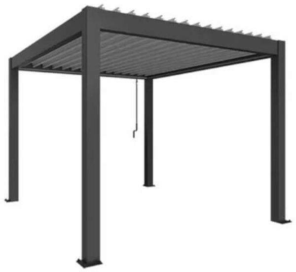 Biohort Pergola 3 x 3,5 m dunkelgrau-metallic silber-metallic