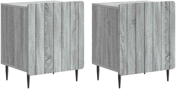vidaXL Nachttisch 2 pcs Graues Sonoma 43 x 34,5 x 52 cm Holzwerkstoff 894348
