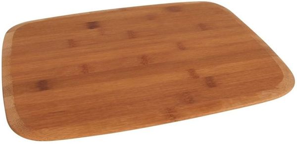 BURI Bambus-Schneidebrett 38x28cm Küchenbrett Buffetplatte Holzbrett Tranchierbrett