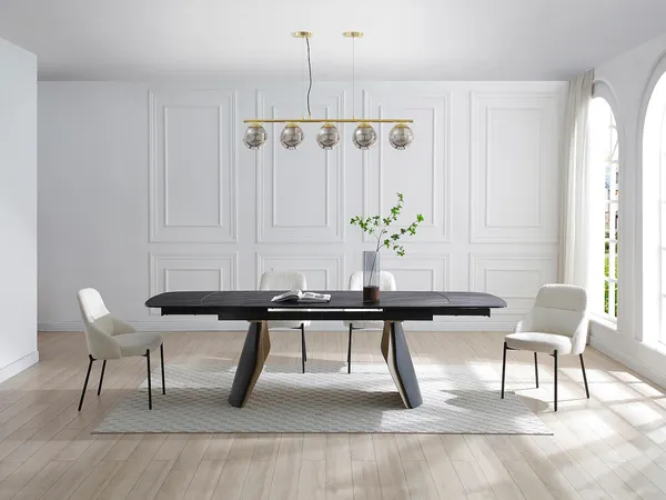 Vente-unique - SOFIA Hängelampe Kronleuchter und Deckenlampe Metall GrauGold - B 15 cm x H 120 cm x L 100 cm
