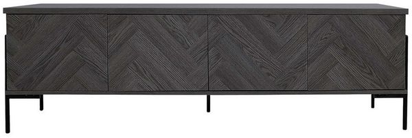 OTTO home Lowboard Eadwine, TV-Kommode, Push-to-open, Türen mit Fischgräten Muster, Breite 175 cm