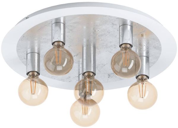 EGLO PASSANO LED Deckenleuchte weiß, silber 6xE27