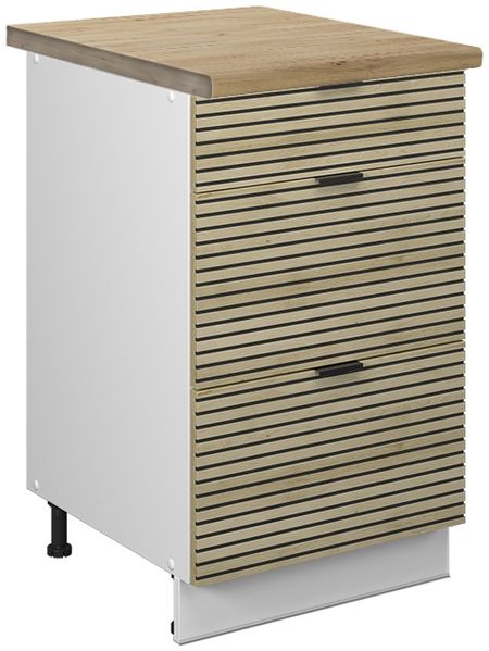Küchenunterschrank Fame-Line Eiche Paneel 50 cm , AP Goldkraft Vicco
