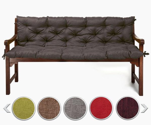 sunnypillow Bankauflage Bankauflage Stuhlkissen viele Farben und Größen zur Auswahl, 180 cm x 40 cm x 40 cm anthrazit