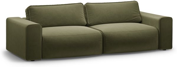 Micadoni Sofa Victor 3-Sitzer Samt Moßgrün Melange Bild 2