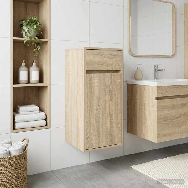 vidaXL Badezimmerschrank Sonoma-Eiche 35 x 36,5 x 85 cm Holzwerkstoff 890746