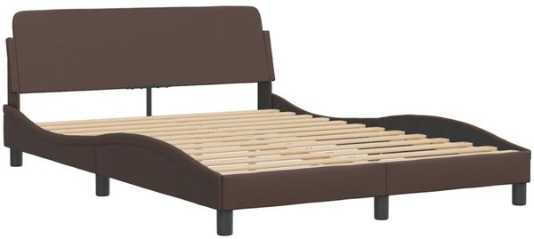 vidaXL Bettgestell ohne Matratze "Hvar" Braun 140x190 cm Kunstleder 3207997 Bild 5