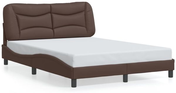 vidaXL Bettgestell ohne Matratze "Hvar" Braun 140x190 cm Kunstleder 3207997 Bild 2