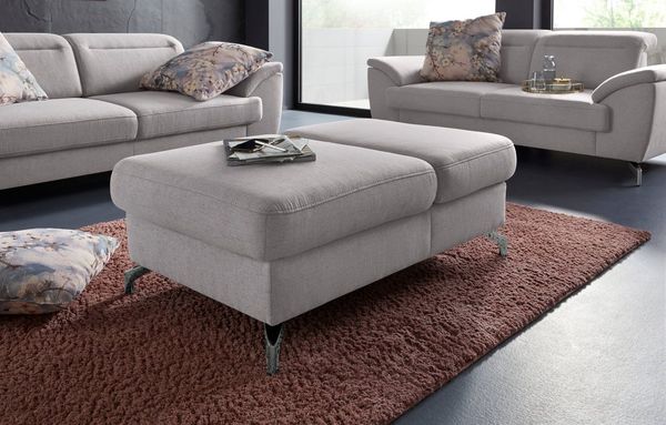 sit&more Hocker Percy, Fußhöhe 12 cm, mit Klappfunktion, wahlweise in 2 Fußfarben