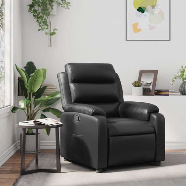 vidaXL Relaxsessel Schwarz Kunstleder 373486