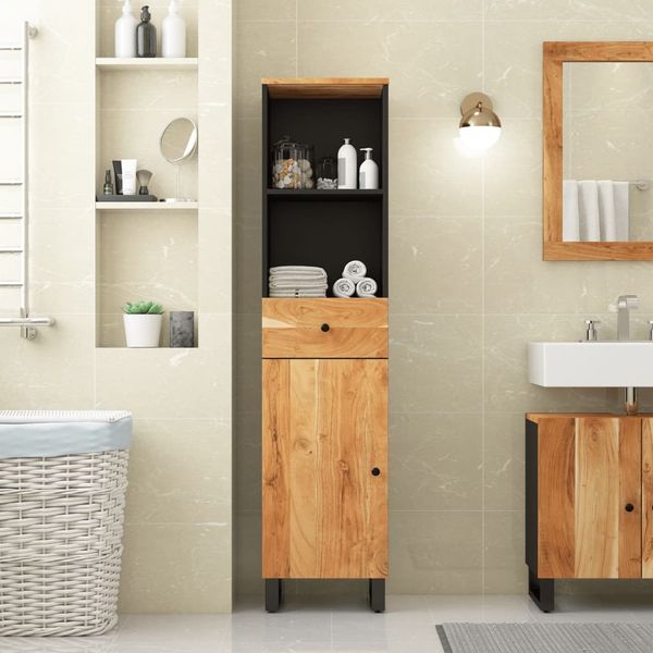 vidaXL Badschrank 38x33x160 cm Massivholz Akazie 351999