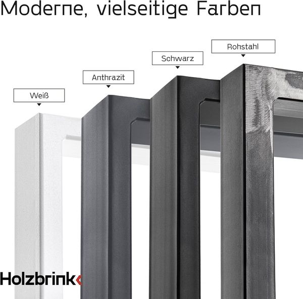 HOLZBRINK Tischbein Tischgestell Möbelfüße Tischuntergestell inkl. Bodenschoner HLT-01, Tischkufen Industriestahl pulverbeschichtet