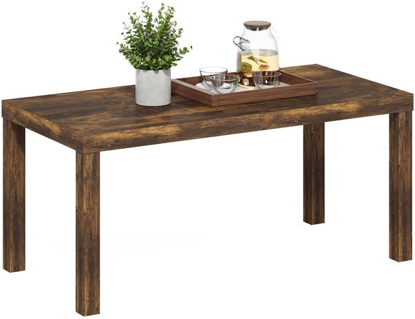Furinno Klassischer Einfache Couchtisch für das Wohnzimmer, Bernstein-Kiefer