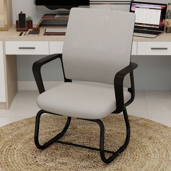 Bürostuhl mit Mesh-Rückenlehne & Armlehnen, Grau/Schwarz