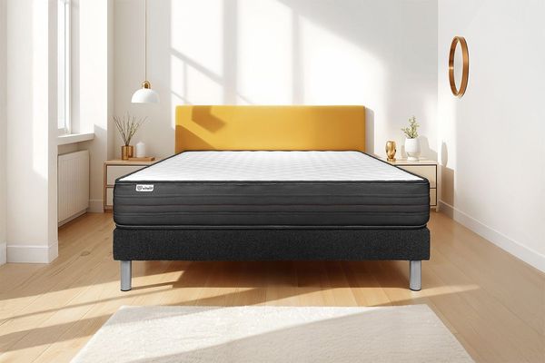 Matratzenset VITALPOWER 200x200 cm Bettrahmen Kit schwarz