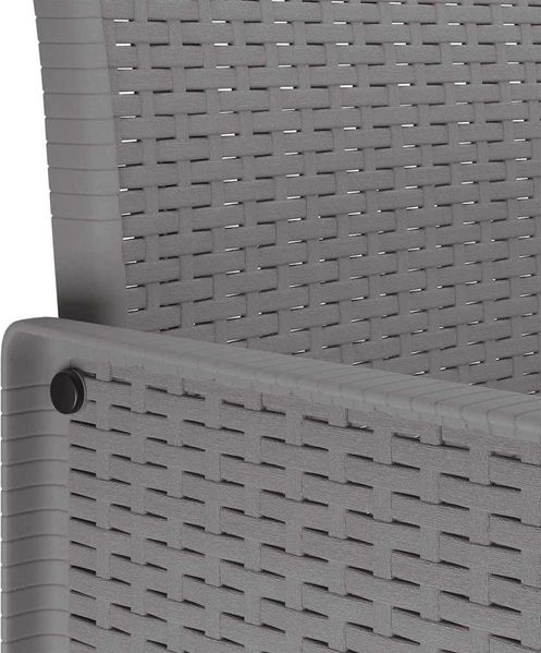 vidaXL Garten Essgruppe 13 pcs Hellgrau Polt Rattan 3378787 Bild 8