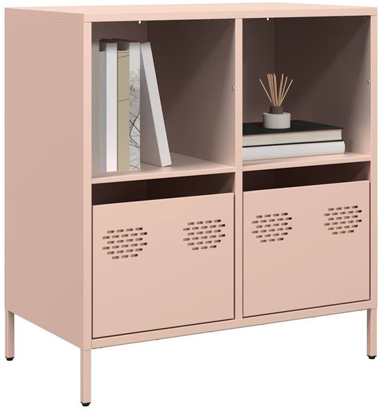 vidaXL Sideboard Rosa 68x39x73,5 cm Kaltgewalzter Stahl 851359
