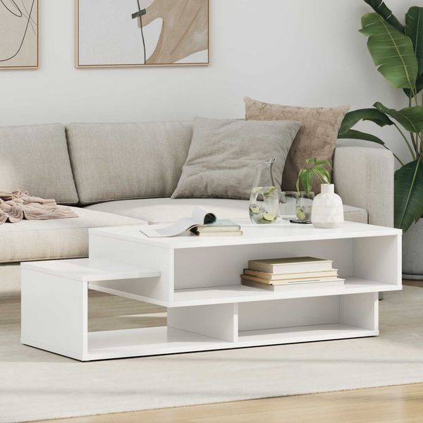 vidaXL Couchtisch Weiß 105 x 50 x 32,5 cm Holzwerkstoff 8000204