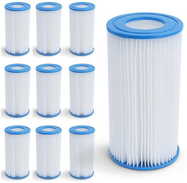 10x Filterkartusche 10,6x20,3cm GR. III Ersatzfilter für Pumpe Bestway Intex uvm