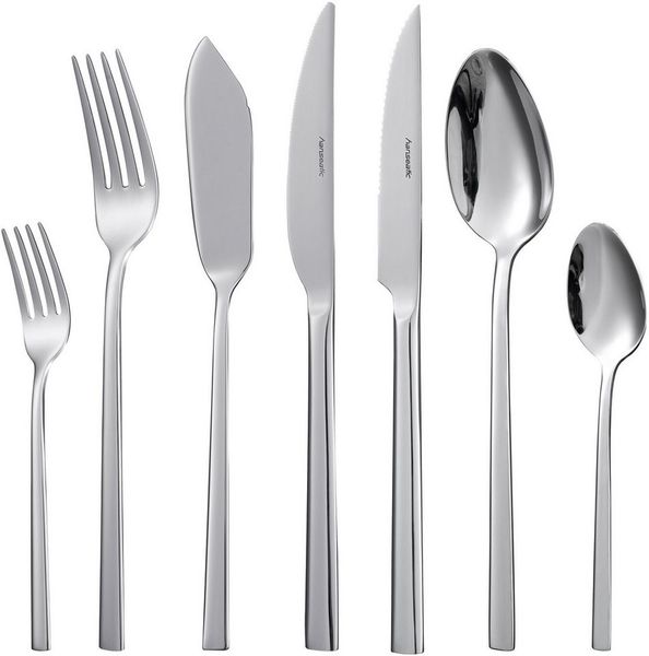 Hanseatic Besteck-Set SMART, wahlweise in glänzender oder matter Optik (84-tlg), 12 Personen, Edelstahl 18/10, leichtes und minimalistisches Design