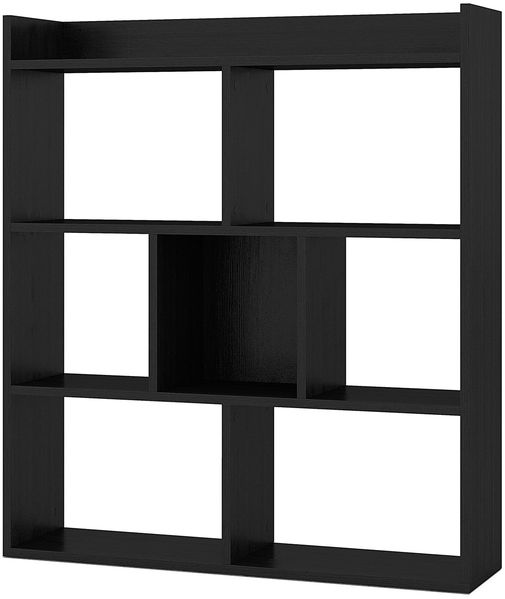 Bücherregal mit 7 Würfeln Standregal Würfelregal Aufbewahrungsregal 80 x 20 x 90 cm Schwarz