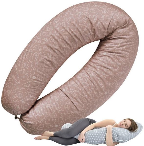 SEI Design Stillkissen Stillkissen XXL Mikroperlen Seitenschläferkissen Babynestchen 190x30, Schwangerschaftskissen mit Bezug, Schwangerschaftskissen mit Bezug, Babynest XXL ist als Bettschlange & Bettumrandung verwendbar Bild 5