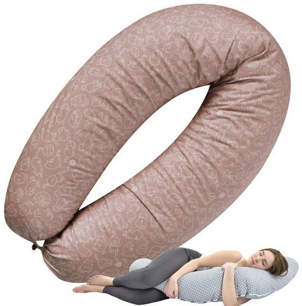 SEI Design Stillkissen Stillkissen XXL Mikroperlen Seitenschläferkissen Babynestchen 190x30, Schwangerschaftskissen mit Bezug, Schwangerschaftskissen mit Bezug, Babynest XXL ist als Bettschlange & Bettumrandung verwendbar Bild 4