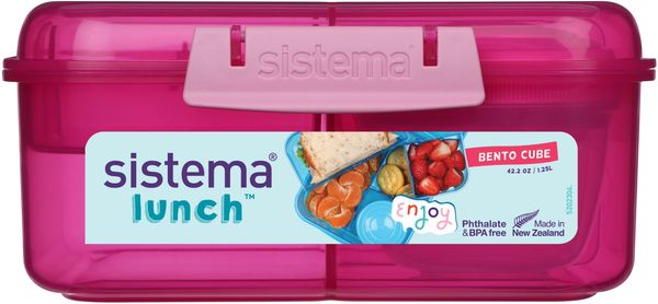 Sistema 1 25L Bento Würfel Mittagessen Rosa