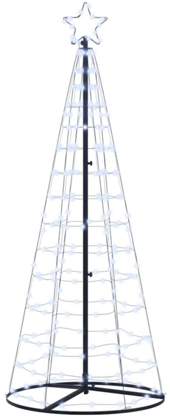 vidaXL LED-Weihnachtsbaum mit 390 LEDs Kaltweiß 250 cm Eisen 42018758
